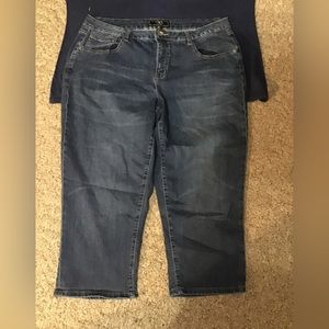 Women’s size 18 W Cato woman stretch denim capris cc